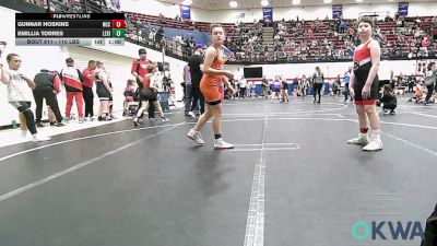 110 lbs Quarterfinal - Gunnar Hoskins, Norman Grappling Club vs Emillia Torres, Lexington Wrestling Club