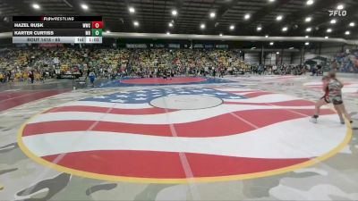 65 lbs Champ. Round 1 - Karter Curtiss, Montana Disciples vs Hazel Rusk, Whitewood Wrestling Club