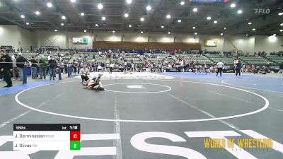 95 lbs Round Of 16 - Jorge Derminasian, Roughrider Wrestling Club vs Jay Olivas, RedWave Wrestling