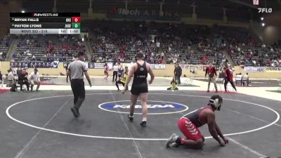 215 lbs Champ. Round 2 - Bryan Falls, George Rogers Clark vs Payton Lyons, Johnson Central