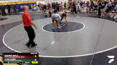 Round 1 - Kyrie Rubio, Canyon Springs Highschool vs Jasmine Ayala, Orange Vista High School Wrest