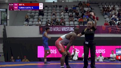 77 kg Quarterfinals - Kamal Bey, USA vs Ryan Cubas, PER