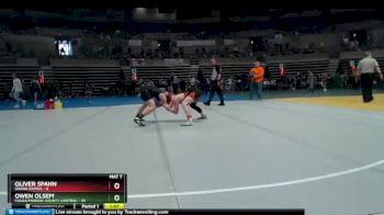 150 lbs Quarterfinals (8 Team) - Owen Olsem, Fulda/Murray County Central vs Oliver Spahn, Grand Rapids