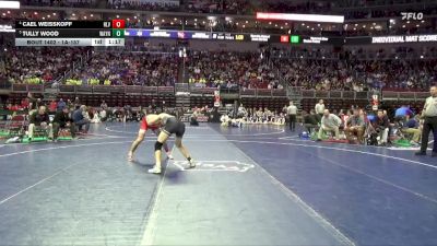 1A-157 lbs Quarterfinal - Tully Wood, Wayne, Corydon vs Cael Weisskopf, HLV-TC