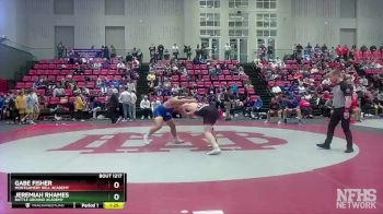 220 lbs Semifinal - Gabe Fisher, Montgomery Bell Academy vs Jeremiah Rhames, Battle Ground Academy