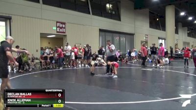 45 lbs Quarters & 1st Wb (16 Team) - Declan Ballas, Gladiator WA vs Knox Alleman, Predator WC