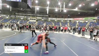 122 lbs Quarterfinal - Gavin Kleinsasser, Matpac WC vs Jax Cordova, Steel City Reloaded