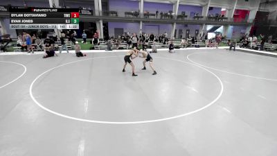 Junior Boys - 113 lbs Champ. Round 1 - Dylan Dottaviano, Team Idaho Wrestling Club vs Evan Jones, Illinois