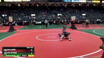 130 lbs Quarterfinal - Kolton Wymer, LCW3 vs Lillian Lampe, GGBA