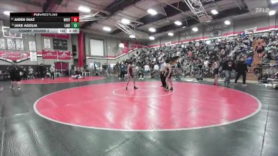 113 lbs Champ. Round 2 - Aiden Diaz, West Torrance vs Jake Agolia, Lakeside