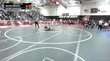 100 lbs Champ. Round 2 - Hayden Yanagisawa, Mayfair vs Melanie Bermudez, Orange