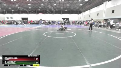 150 lbs Cons. Round 1 - Chase Slay, Valley Center HS vs Graham Juhl, Liberty