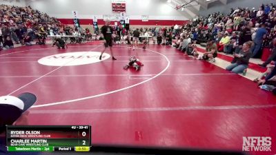 39-41 lbs Round 3 - Ryder Olson, Eaton Reds Wrestling Club vs Charlee Martin, Bear Cave Wrestling Club