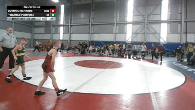 63 lbs Cons. Rd Of 16 - Gamble Plowman, Lions Den Wrestling vs Dominic Richards, Rock Of Redmond Wrestling