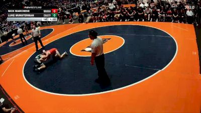 132 lbs Semis & 1st Wrestleback (8 Team) - Nick Marchese, Woodstock (Marian) vs Luke Munsterman, Coal City