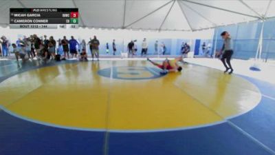 144 lbs Champ. Round 2 - Micah Garcia, Rough House Wrestling Club vs Cameron Conner, Clovis High