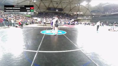 Boys 1B/2B 190 Cons. Round 3 - Hayden Steward, Okanogan vs Matthew Garcia, Columbia Burbank