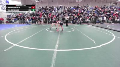 Girls 115 lbs Champ. Round 1 - Jennifer Black, San Lorenzo Valley Girls vs Mia Gonzales, Lynbrook&nbsp;Girls
