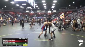 97 lbs Quarterfinal - Lennox Amerson, Pontiac Jr Huskies Wrestling vs Hunter Harmon, Mason WC