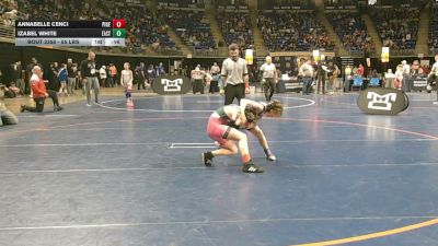 85 lbs Round Of 16 - Annabelle Cenci, Pine Richland vs Izabel White, East Lycoming