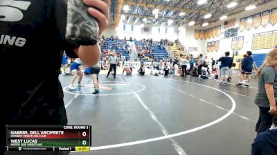 165 lbs Cons. Round 3 - West Lucas, North Side Wrestling vs Gabriel Dell`arciprete, Cowboy Wrestling Club