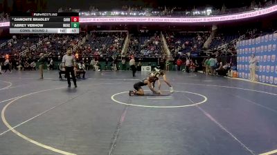 3A 113 lbs Cons. Round 3 - Damonte Bradley, Carrboro vs Abrey Verhow, White Oak High School