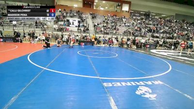 U20 Women - 55 lbs Cons. Round 7 - Calli Gilchrist, CT vs Madison Pena, TX