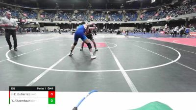 150 lbs Champ. Round 1 - Evan Gutierrez, Lincolnway West vs Yassin Aitzemkour, New Trier