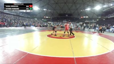 Girls 1B/2B/1A 170 Champ. Round 2 - Sonia Mendoza, Granger (Girls) vs Jayden Hubbard, Almira Coulee Hartline (Girls)