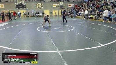 112 lbs Semifinal - Dylan Frawner, South Anchorage High School vs Jake Neketa, Dimond