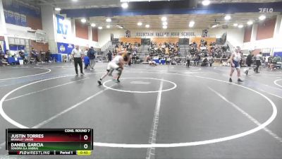 126 lbs Cons. Round 7 - Daniel Garcia, Sonora (La Habra) vs Justin Torres, Brawley Union