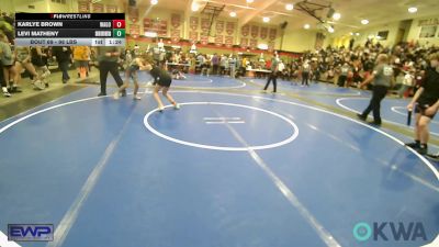 98 lbs Rr Rnd 5 - Karlye Brown, Wagoner Takedown Club vs Levi Matheny, Skiatook Youth Wrestling