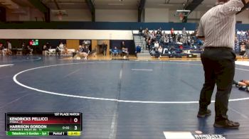 125 lbs Finals (2 Team) - Harrison Gordon, Johnson & Wales (RI) vs Kendricks Pellicci, Ithaca