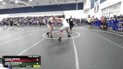 215 lbs Cons. Round 3 - John Woodward, Reverence Grappling vs Logan Trevino, Church Boyz