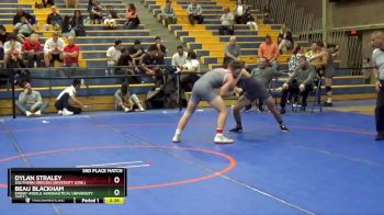 157 lbs 3rd Place Match - Dylan Straley, Southern Oregon University (Ore.) vs Beau Blackham, Embry-Riddle Aeronautical University (Ariz.)