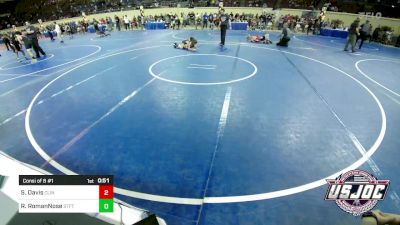 73 lbs Consi Of 8 #1 - Slade Davis, Clinton Youth Wrestling vs Ryker RomanNose, Standfast