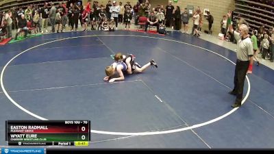 70 lbs Champ. Round 1 - Easton Radmall, Pleasant Grove vs Wyatt Eure, Charger Wrestling Club