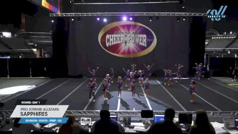 Pro Xtreme Allstars - Sapphires [2025 L1.1 Youth - PREP - D2 Day 1] 2025 Cheer Power Nashville Showdown