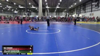 45 lbs Round 2 (4 Team) - Bo Toeder, RAMPAGE WRESTLING CLUB vs William Hanscomb, CAPITAL CITY WRESTLING CLUB