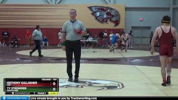 133 lbs Cons. Round 3 - Anthony Gallagher, Coe vs Ty Strowder, Unattached