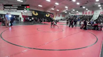 100 lbs Champ. Round 1 - Mariah Mayorga, Eisenhower vs Destiny Forgash, Villa Park