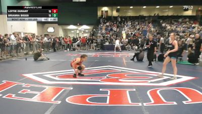 100 lbs Consi Of 16 #2 - Lottie Durant, VA vs Brianna Biggs, VA