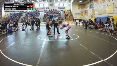 157 lbs Champ Round 1 (16 Team) - Nikolas Gray, Wellington Black vs Braxton Taylor, Palm Harbor WC