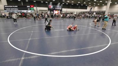 100 lbs Cons. Sub-rd Of 16 - Crue Hatchell, Illinois vs Braxton Plunk, Threestyle Wrestling Of Oklahoma