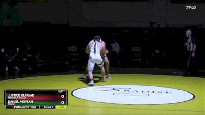 285 lbs 1st Place Match - Justice ElSayad, Temecula Valley vs Daniel Moylan, Poway