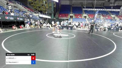 126 lbs Cons 64 #1 - Jet Abbott, UT vs Grayson Baumann, IN