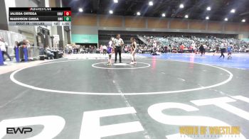 100 lbs Consi Of 16 #2 - Jalissa Ortega, Unaffiliated vs Maddison Ojeda, Hillsboro Mat Club