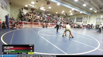 160 lbs Champ. Round 2 - Devin Elwell, Laguna Hills vs Jay Snyder, El Modena