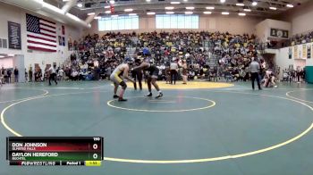 190 lbs Champ. Round 1 - Don Johnson, OLMSTED FALLS vs Daylon Hereford, BUCHTEL