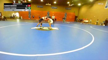 165 lbs Finals (4 Team) - Claudio Cortez, Madera vs Damian Mannon, Clovis East